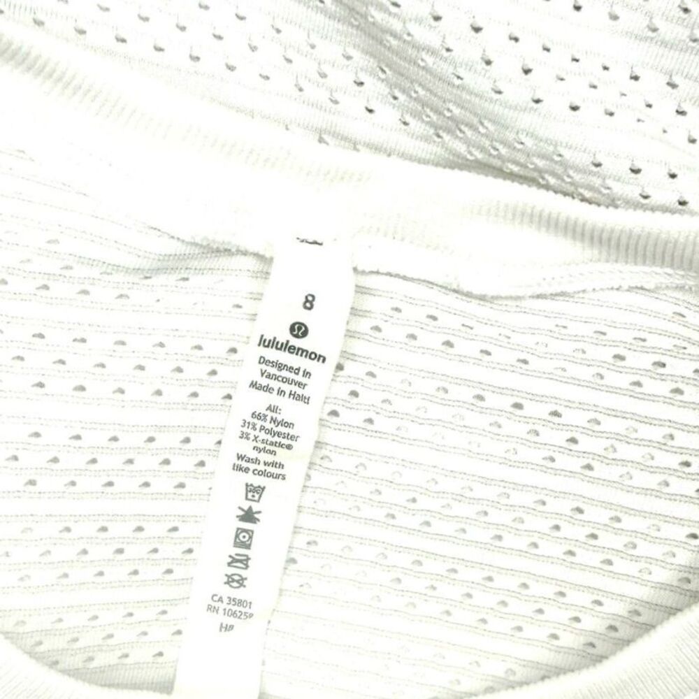 Lululemon Breeze By White Long Sleeve Size: 8 - Picture 3 of 3